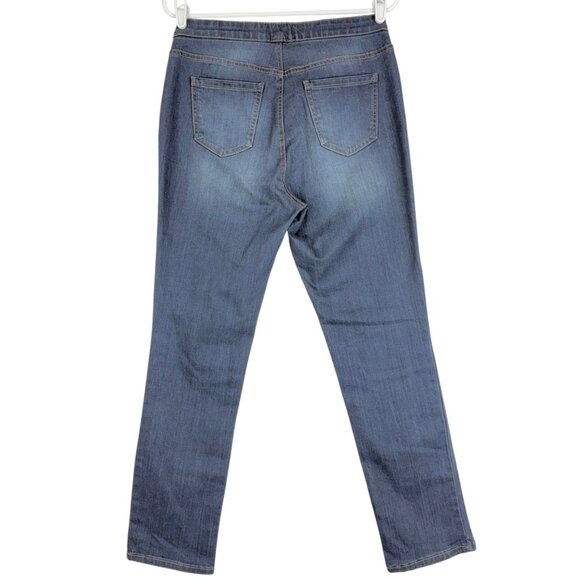 Kim Rogers Women's Pull-on Elastic Waistband Stretch Blue Denim Jeans Size 8 - Picture 2 of 10